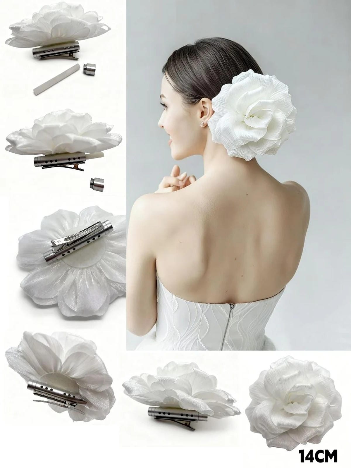Bridal headpieces aromatherapy hair clips , 2-in-1 wedding hair accessory