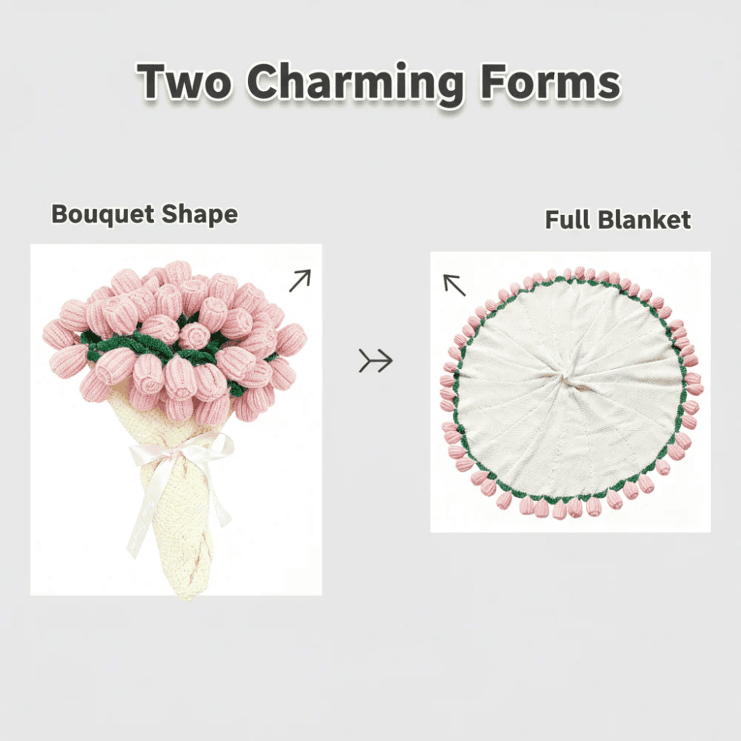 crochet roses blanket bouquet blanket