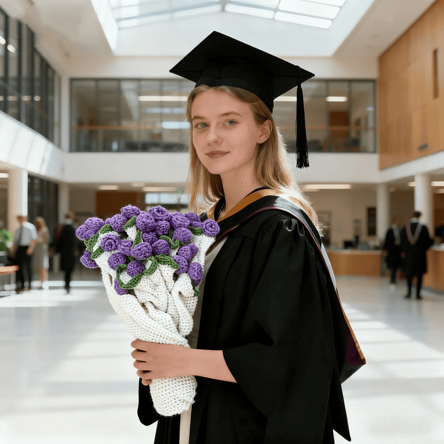 A bouquet of crocheted roses that never fades, a Mother's Day gift