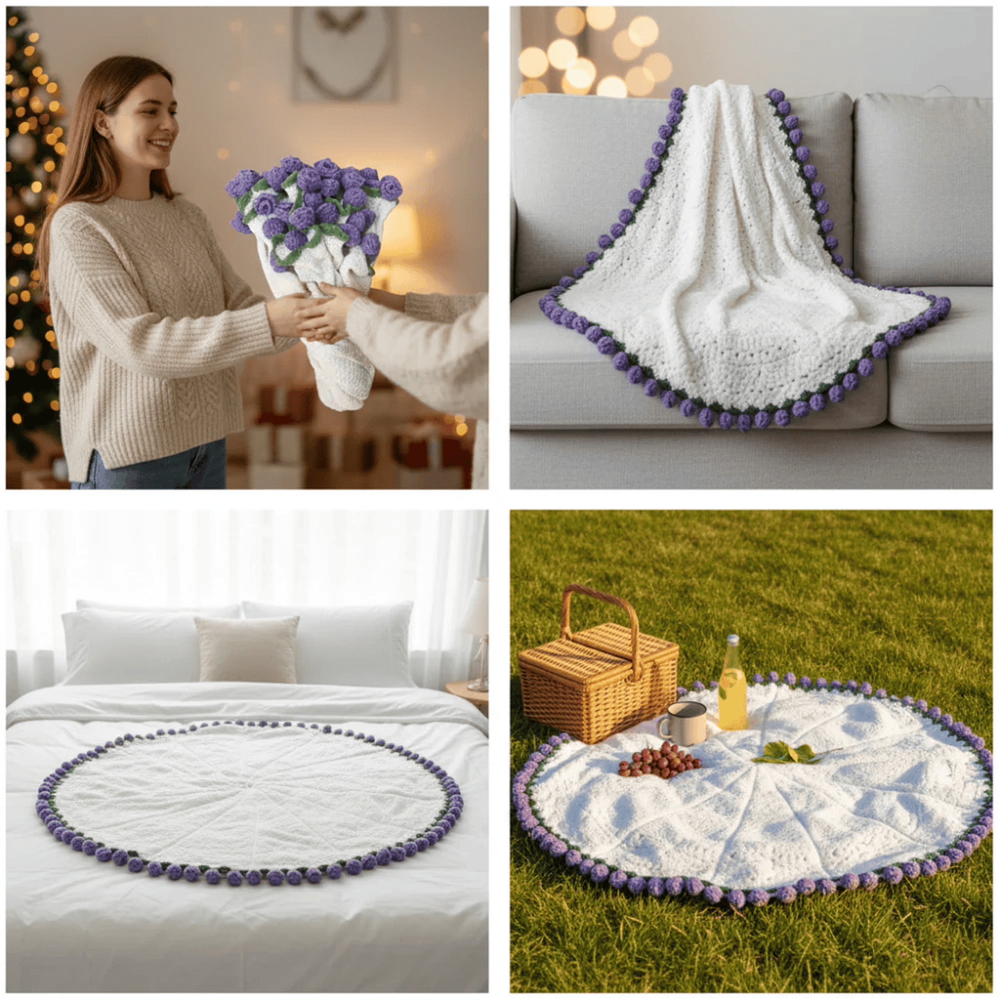 A bouquet of crocheted roses that never fades, a Mother's Day gift