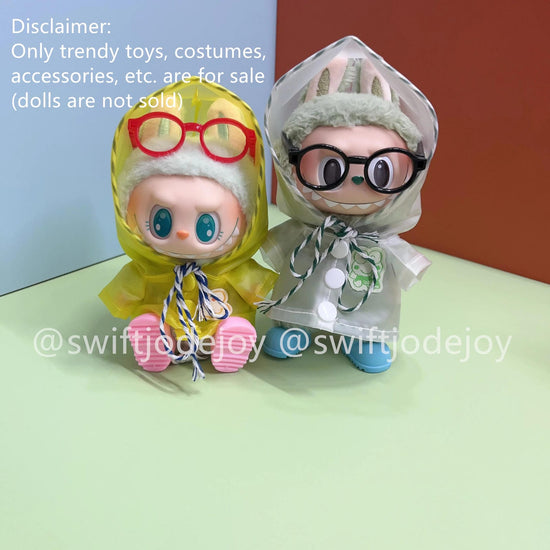 2 sets of Labubu doll changing raincoats for cute costumes(  Labubu clothes)