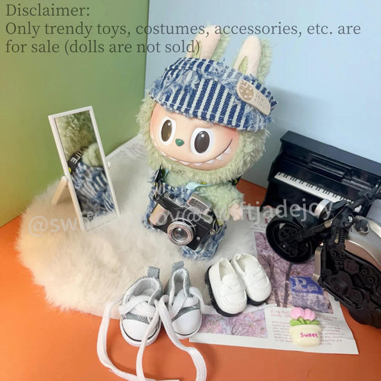 Labubu Clothing Set Denim Suspender Set 6-Piece Set