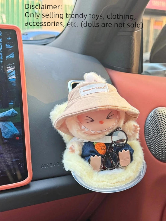 Suitable for 15--17cm Labubu plush seat, figurine, and doll air vent safety seat