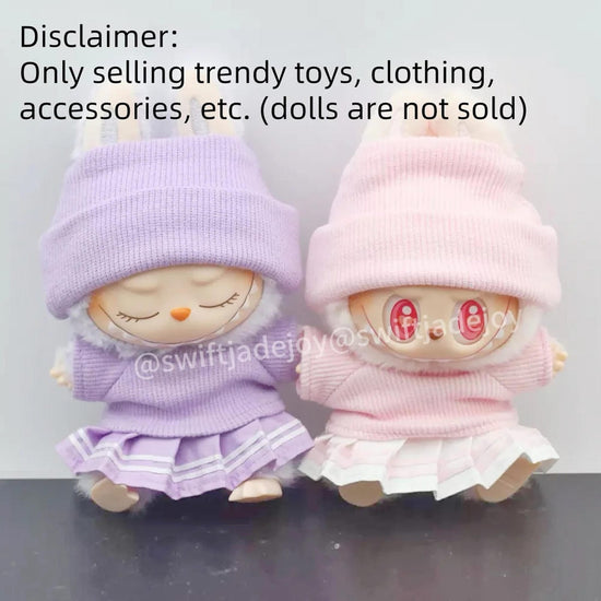 labubu cute clothes pleated skirt half-length skirt dress JK skirtes,labubu skirt