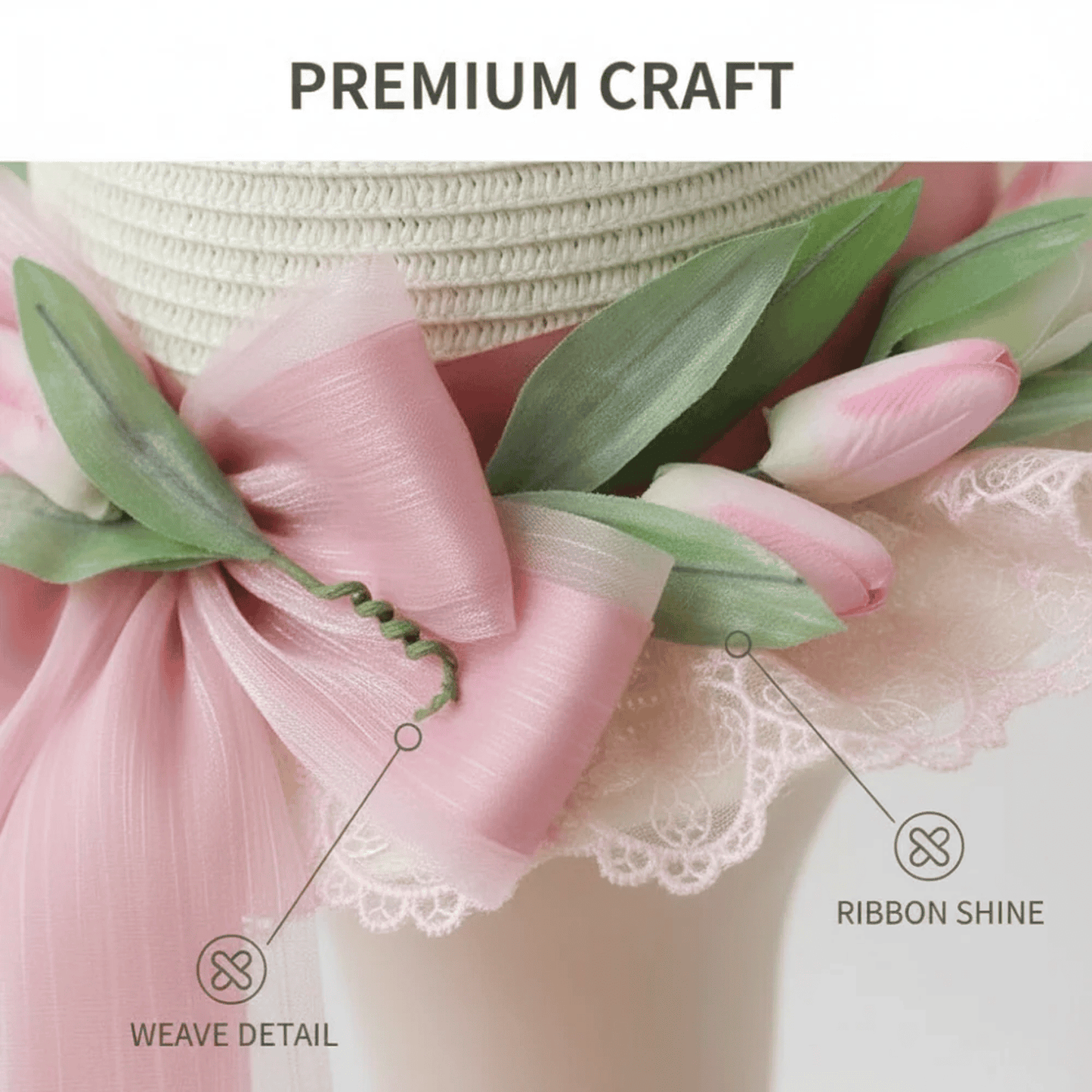 Women's lightweight floral woven straw handbag